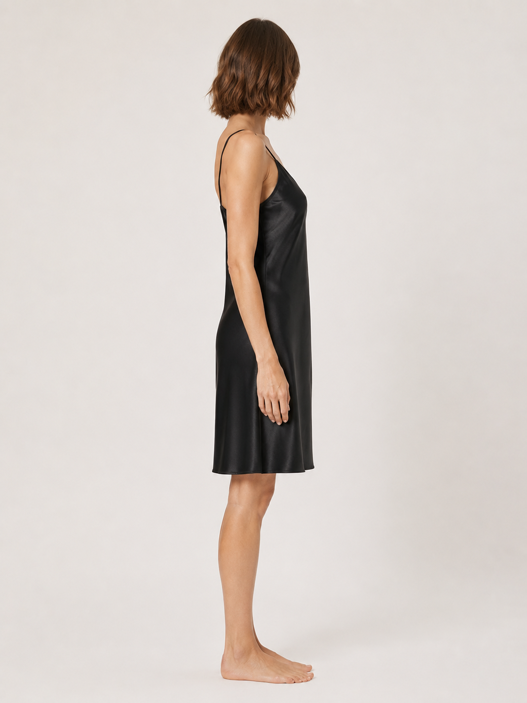 Truffle Noir - Hyaluronic Acid Silk Slip Nightgown