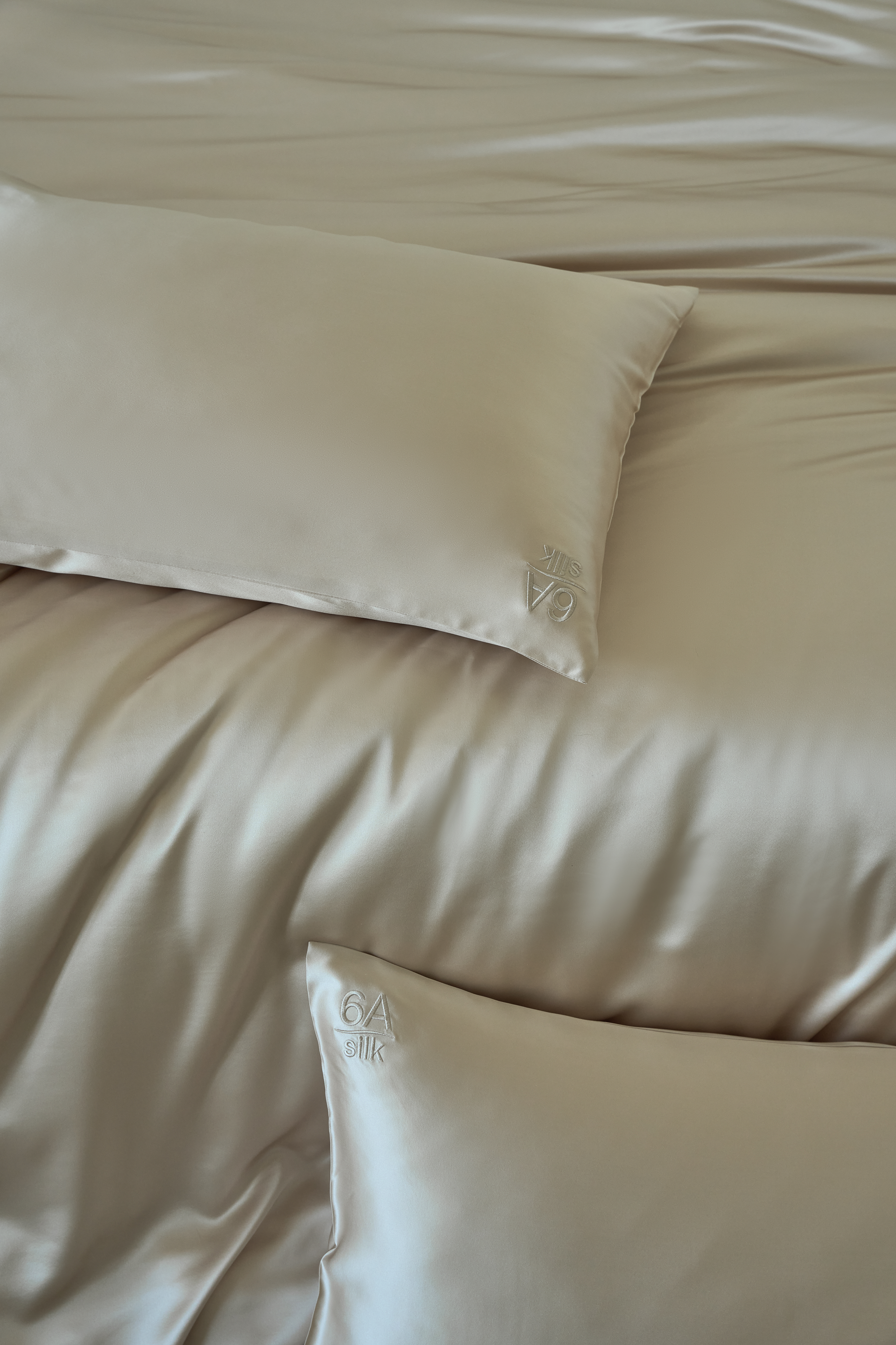 Elegant Gold - Pure Silk Pillowcase Duo Set