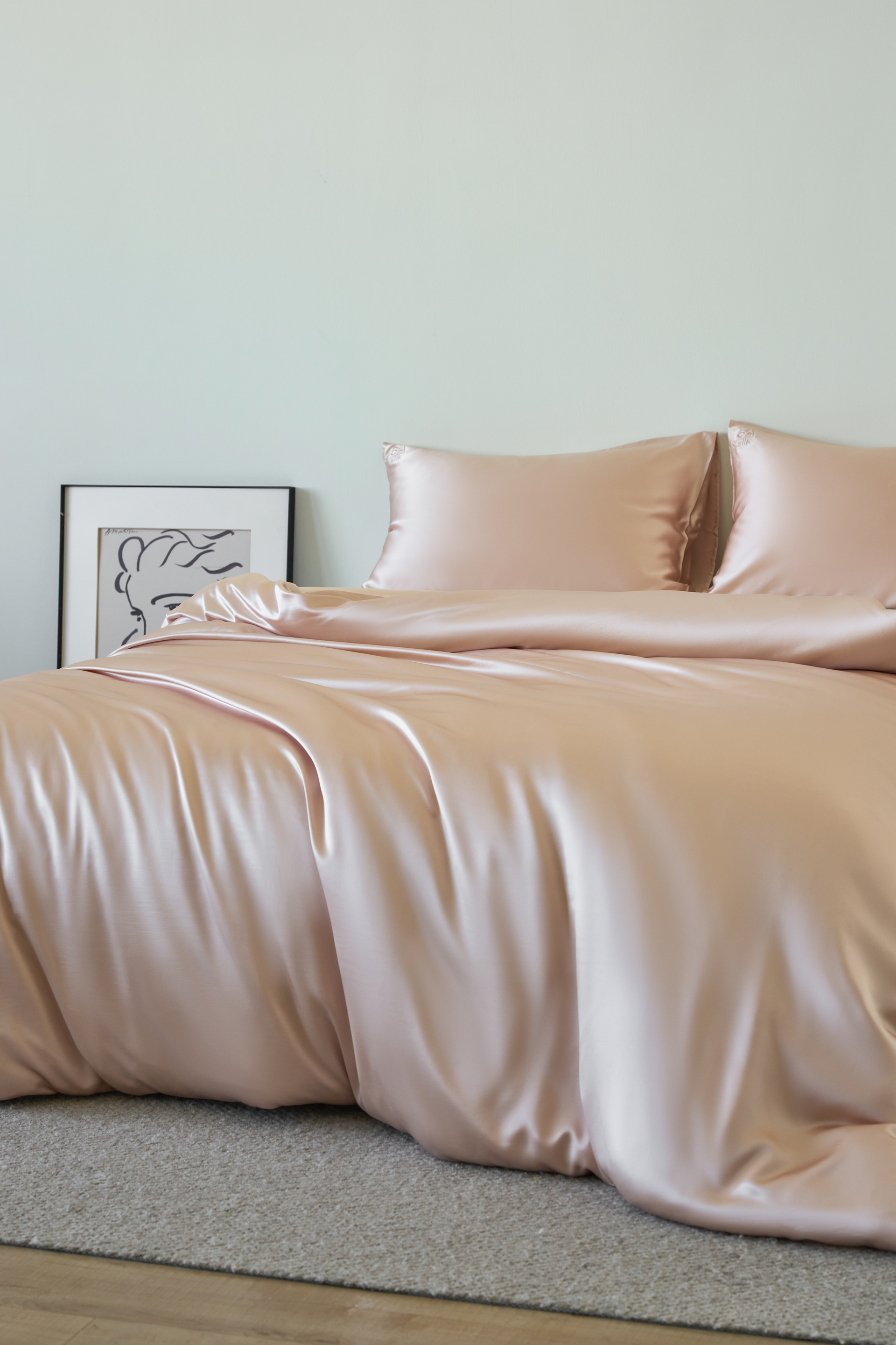 Radiance Rose - Pure Silk Duvet Cover