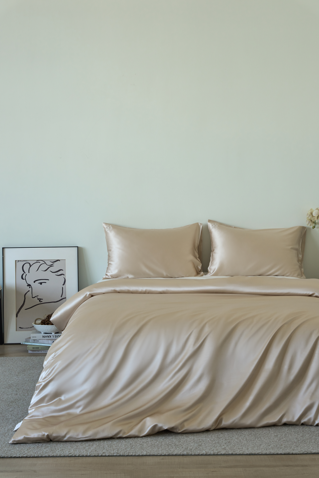 Elegant Gold - Pure Silk Duvet Cover