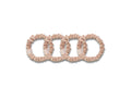 [4 pcs] Elegant Gold - Pure Silk Small Scrunchie
